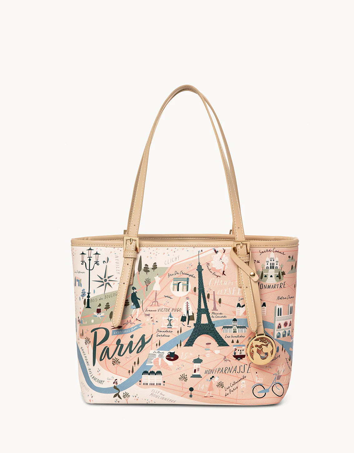 Spartina Small Tote w/zipper - Paris