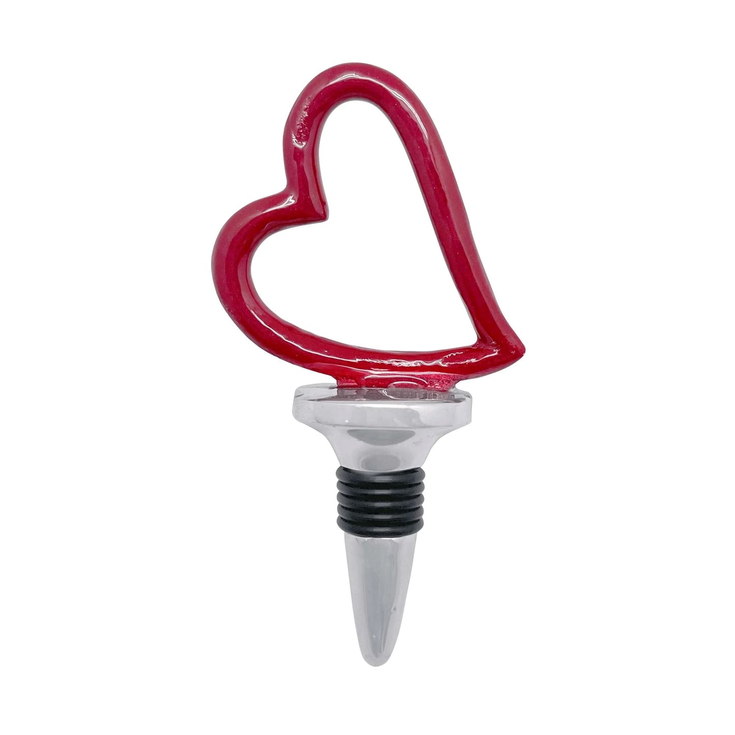 Mariposa Red Heart Bottle Stopper