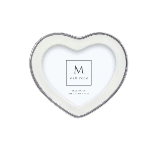 Mariposa Signature White Heart Frame 4x6