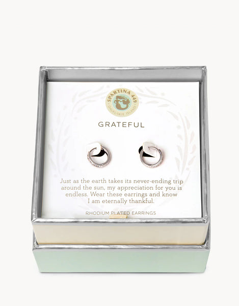 Spartina - Sea La Vie Hoop Earrings - Grateful/Ring - Silver