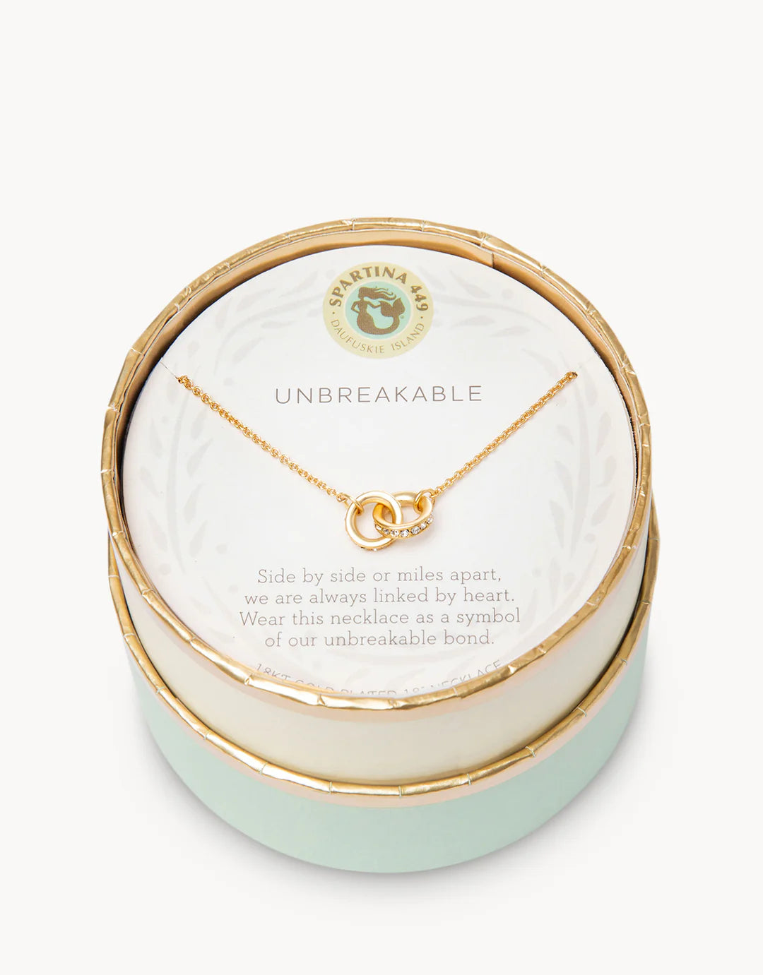 Spartina Sea La Vie 18" Necklace - Unbreakable/Double Rings - Gold