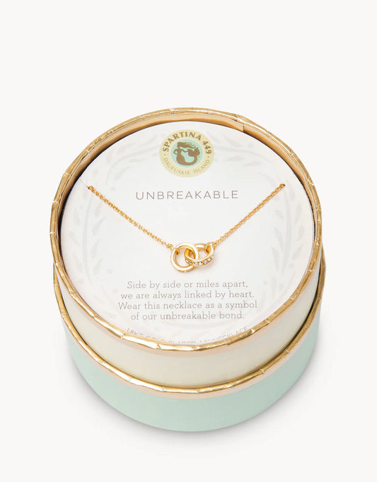 Spartina Sea La Vie 18" Necklace - Unbreakable/Double Rings - Gold