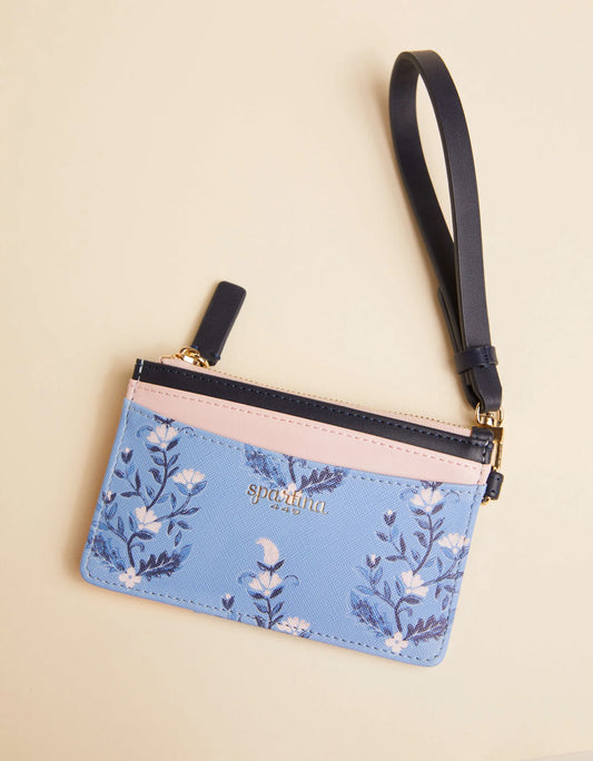 Spartina Slimcard Coinpurse Ogeechee Blossom Blue