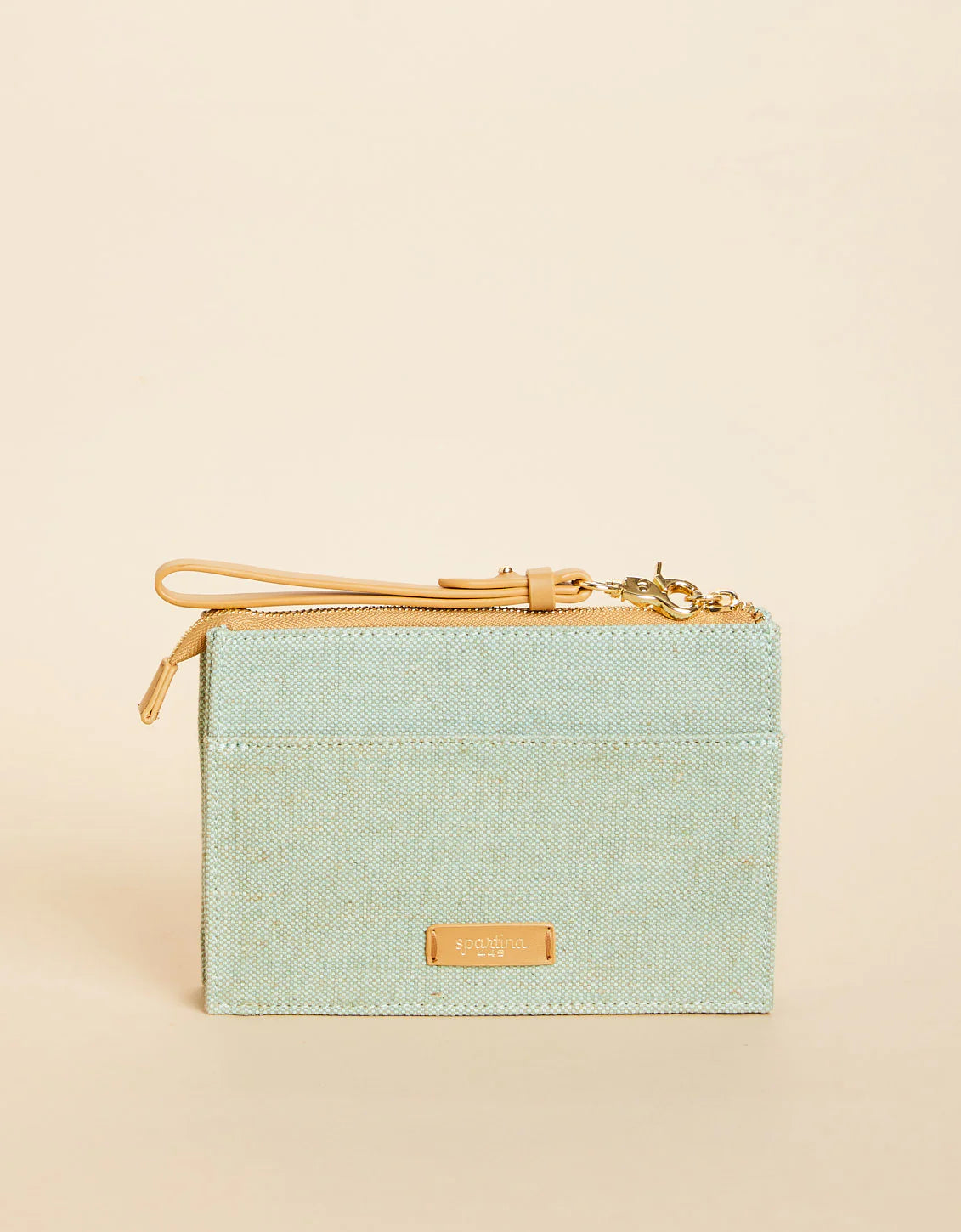 Spartina Sophie Straw Wristlet Kalalanta Ikat Palm - Sea Foam Blue