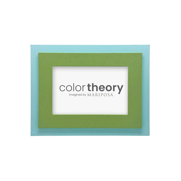 Mariposa Color Theory Meadow Green and Sky Blue 4x6 Frame