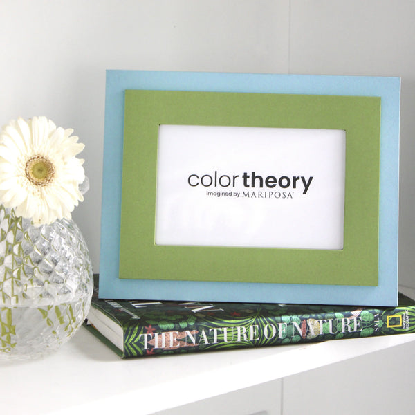 Mariposa Color Theory Meadow Green and Sky Blue 4x6 Frame