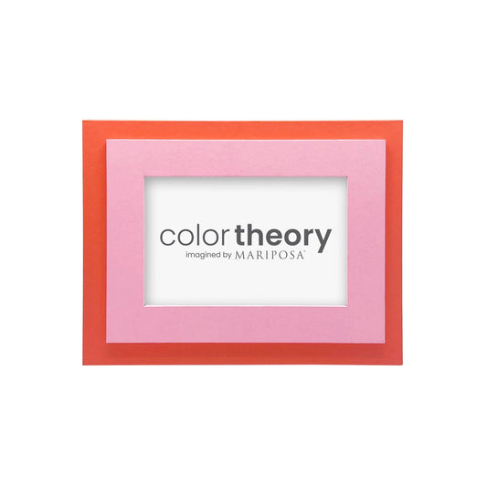 Mariposa Color Theory  Tiered Pink and Tangerine 4x6 Frame
