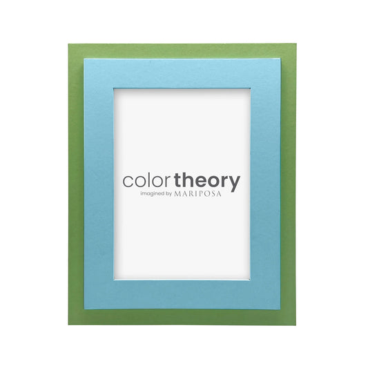 Mariposa Color Theory Tiered Sky Blue and Meadow Green 5x7 Frame