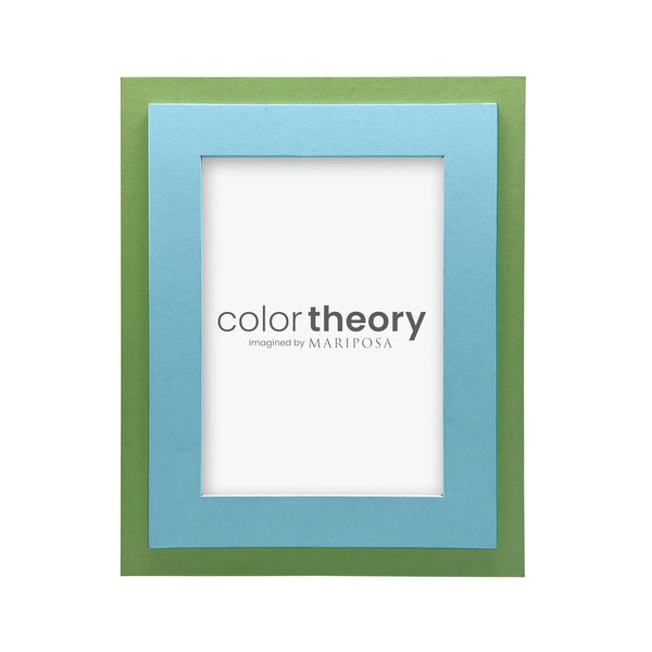 Mariposa Color Theory Tiered Sky Blue and Meadow Green 5x7 Frame