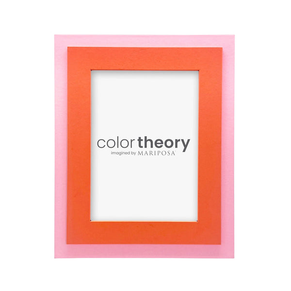 Mariposa Color Theory Tiered Tangerine and Pink 5x7 Frame