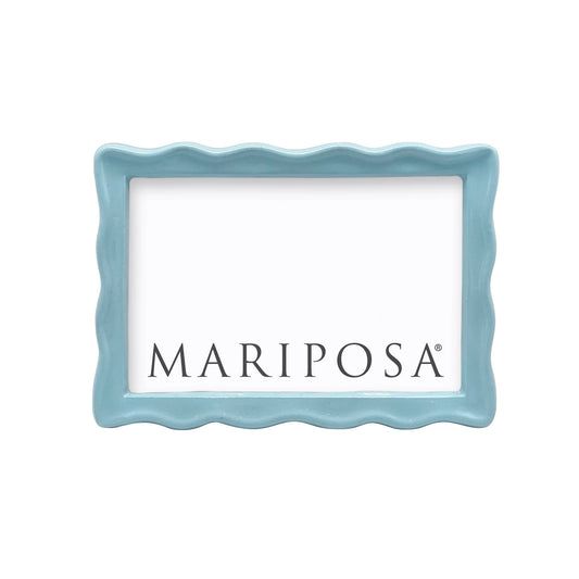 Mariposa Aqua wavy 4x6 picture frame