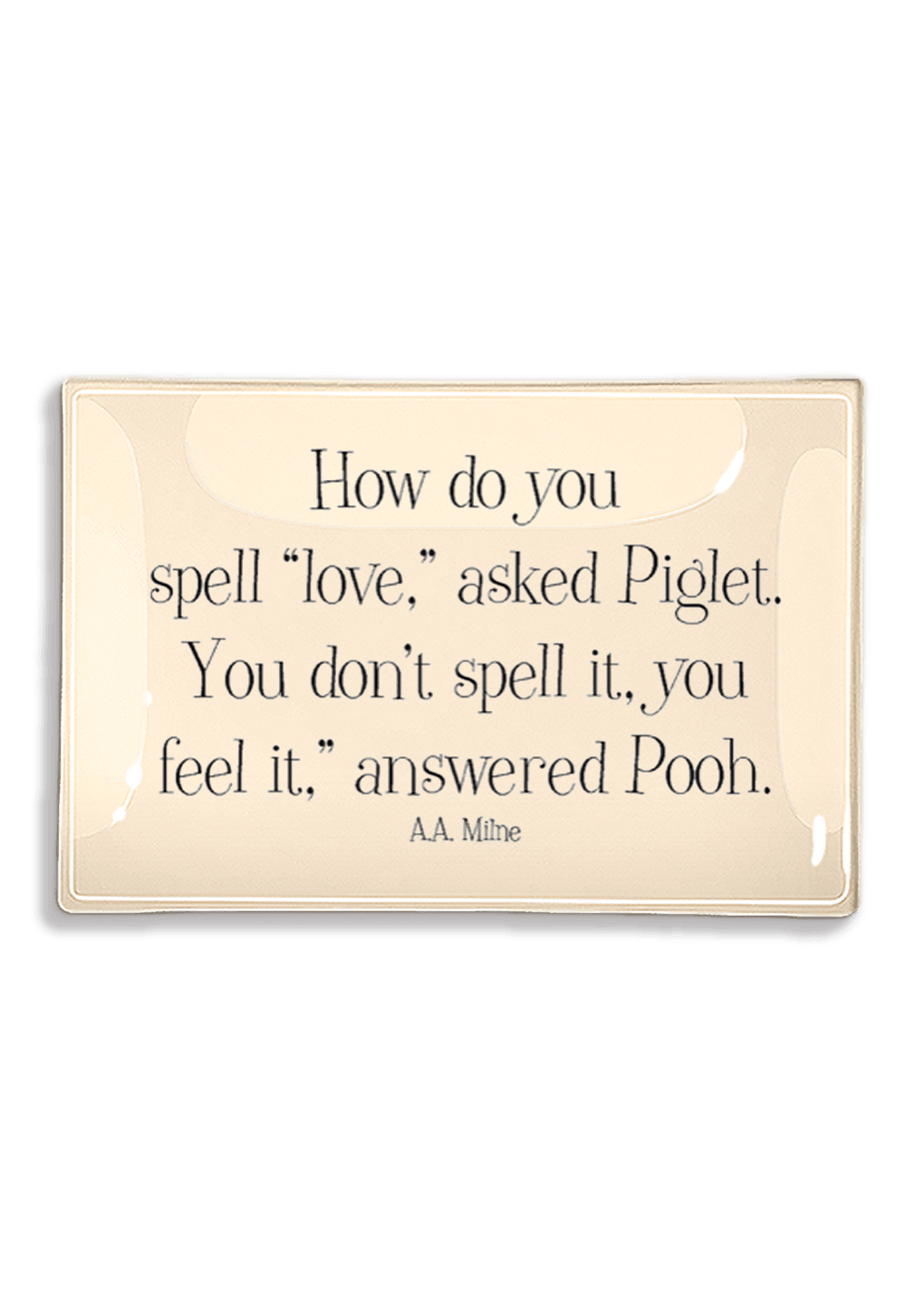 How Do You Spell Love Decoupage Glass Tray