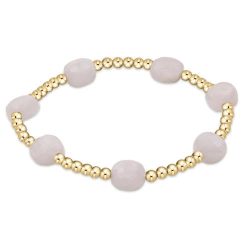 eNewton Bracelet - Extends - Admire Gold 3mm Bead Bracelet - Moonstone