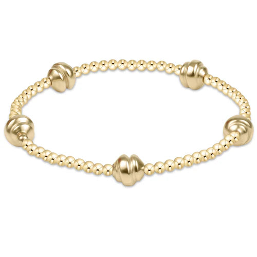 eNewton Bracelet - Admire Small Gold 2.5mm Bead Bracelet - Gold