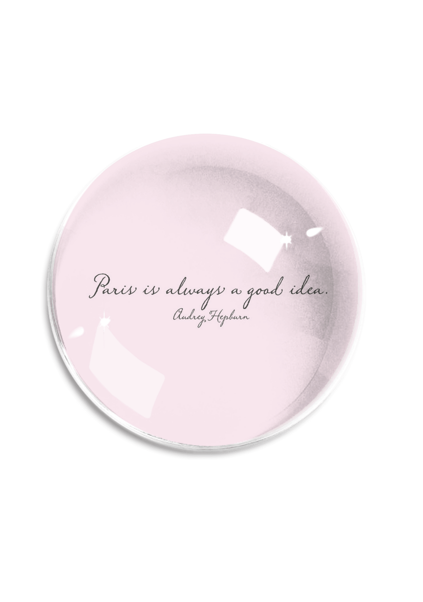 Paris Is Always Crystal Dome Paperweight