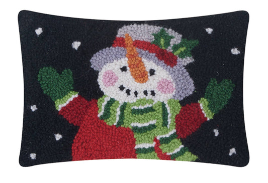 Holiday Snowman Hook Pillow
