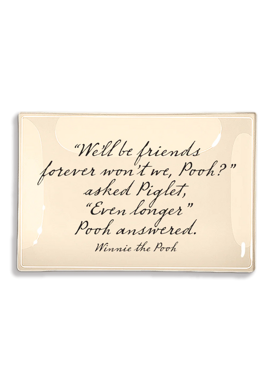We'll Be Friends Forever Decoupage Glass Tray