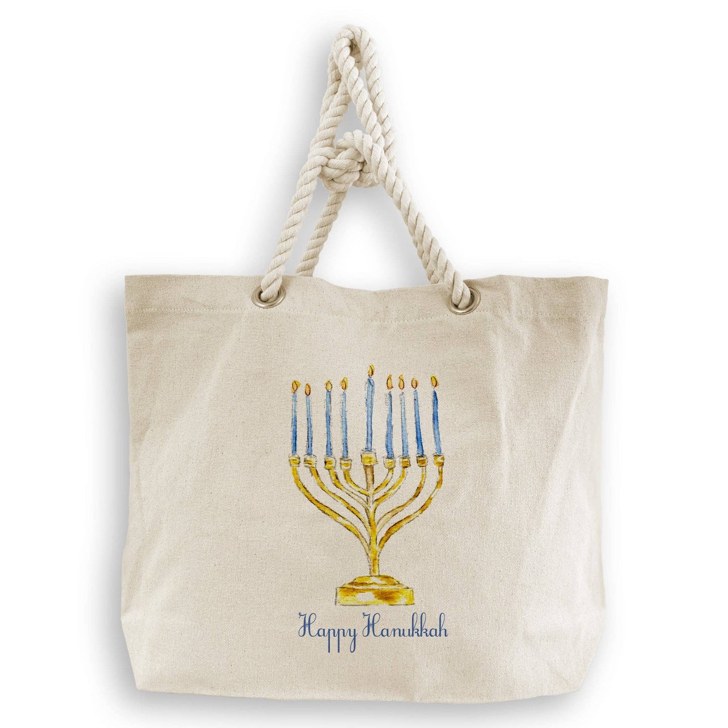 Menorah with Happy Hanukkah