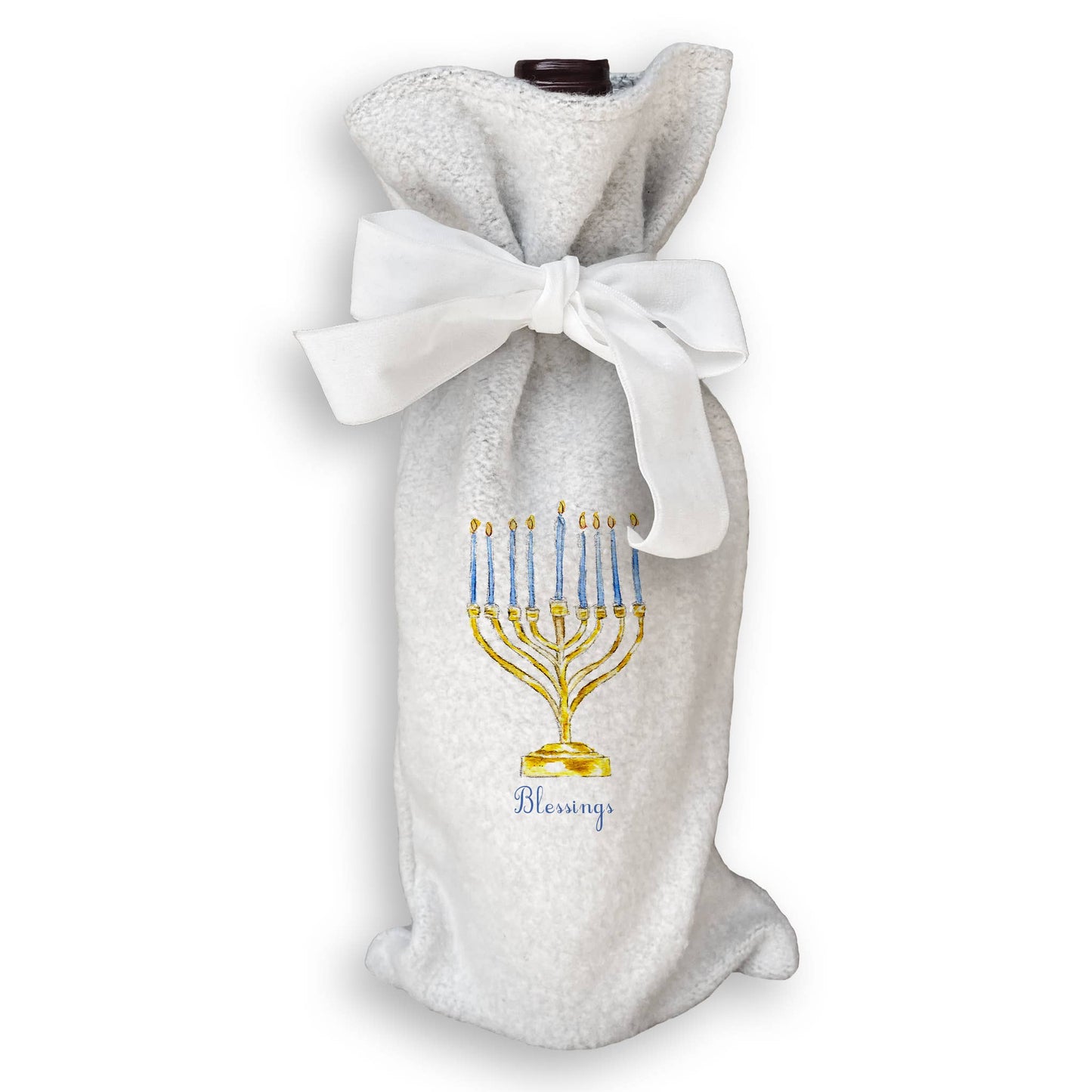 Menorah with Happy Hanukkah
