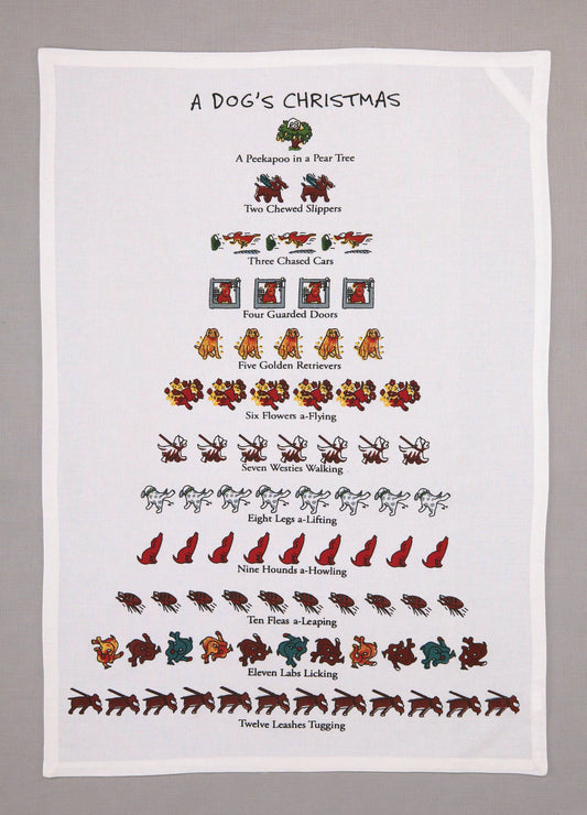 A Dog's Christmas Kitchen Towel - DAVID PRICE