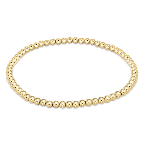 eNewton Bracelet - Extends - Classic Gold 3mm Bead Bracelet
