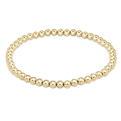eNewton Bracelet - Extends - Classic Gold 4mm Bead Bracelet