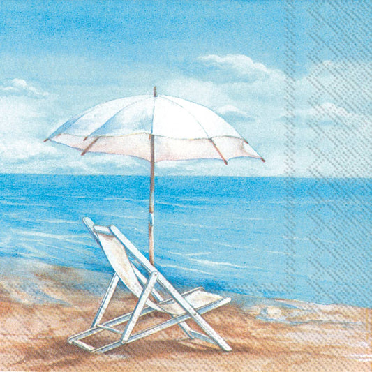 Boston International - Paper Cocktail Napkins Pack of 20 Blue Horizon - Coastal