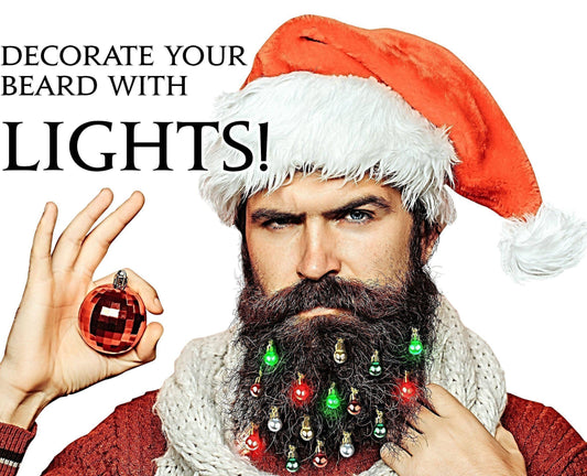 NEW! Beardaments Lights- Light Up Beard Ornaments