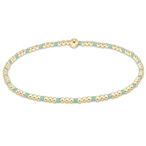 eNewton Bracelet - Egirl Hope Sincerity Pattern 2mm.Bead Bracelet - Mint
