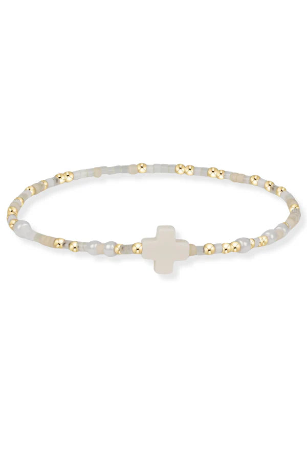 eNewton Bracelet - eGirl Hope Unwritten Signature Cross Bracelet - Call Me on My Shellphone