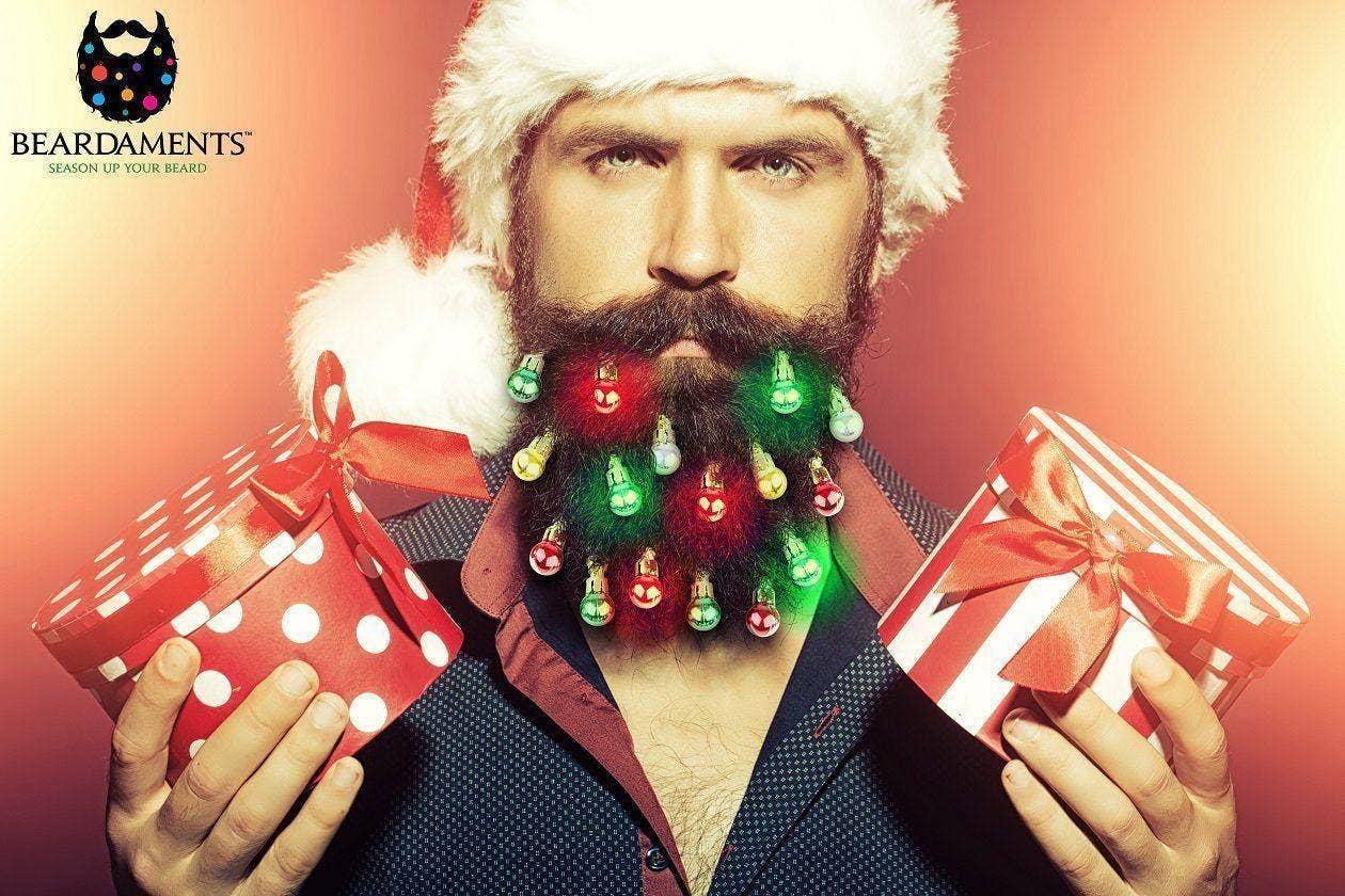 NEW! Beardaments Lights- Light Up Beard Ornaments