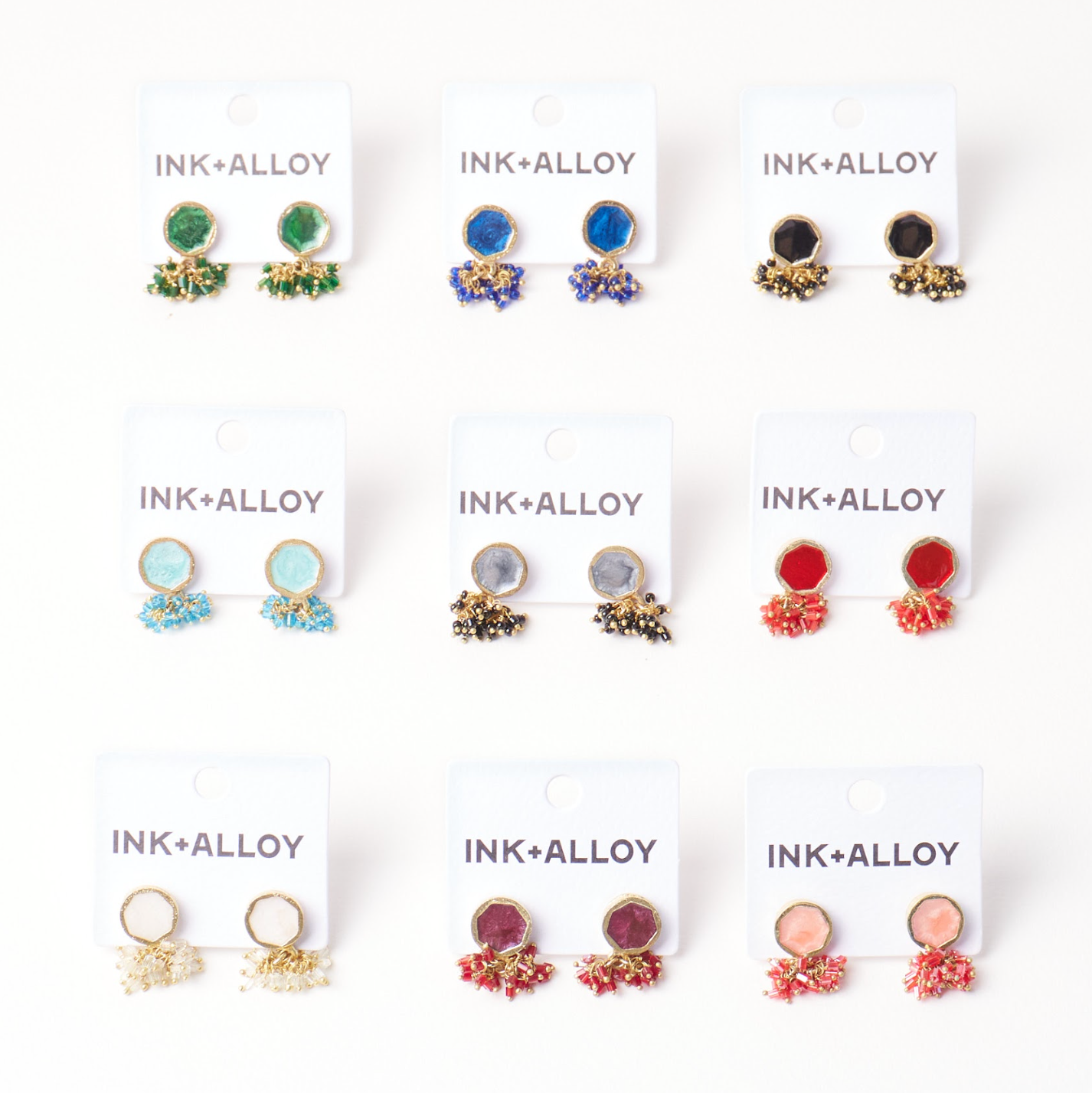 Kimberly Enamel Earring Coral