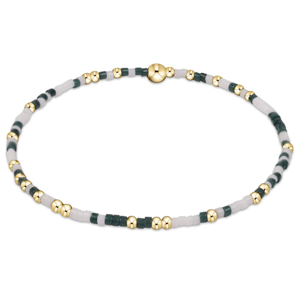 Enewton Jewlery -  Gameday Hope Unwritten Bracelet - Dark Green/White - Standard Size