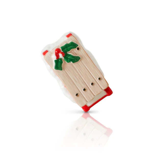 Nora Fleming MIni - Ho Ho Whoa!  (Vintage Sled)