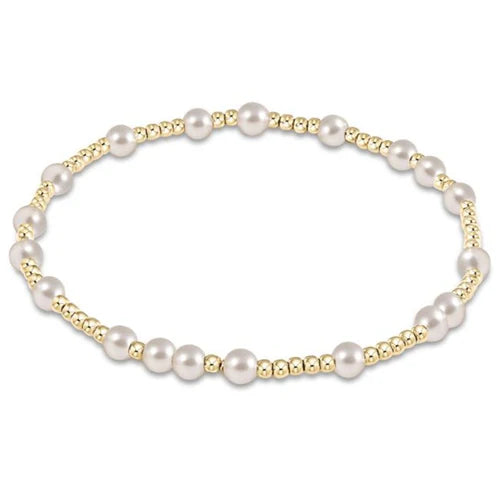 eNewton Bracelet - Extends Hope Unwritten 4mm Bead Bracelet Pearl