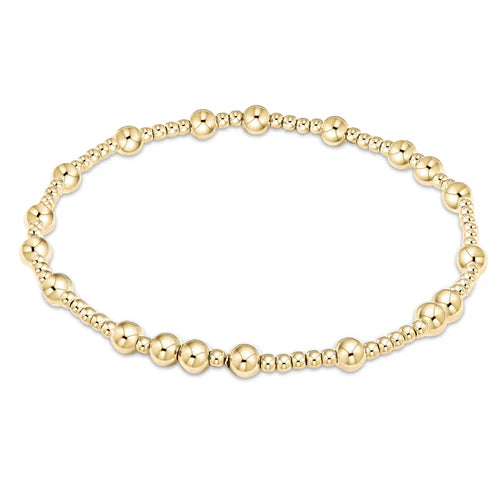 eNewton Bracelet - Extends - Hope Unwritten 4mm Bead Bracelet - Gold