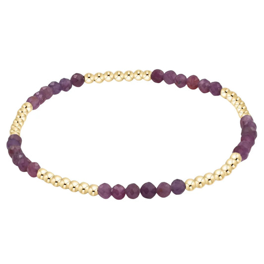 Enewton Bracelet - Blissful 2.5mm Ruby/gold Bracelet