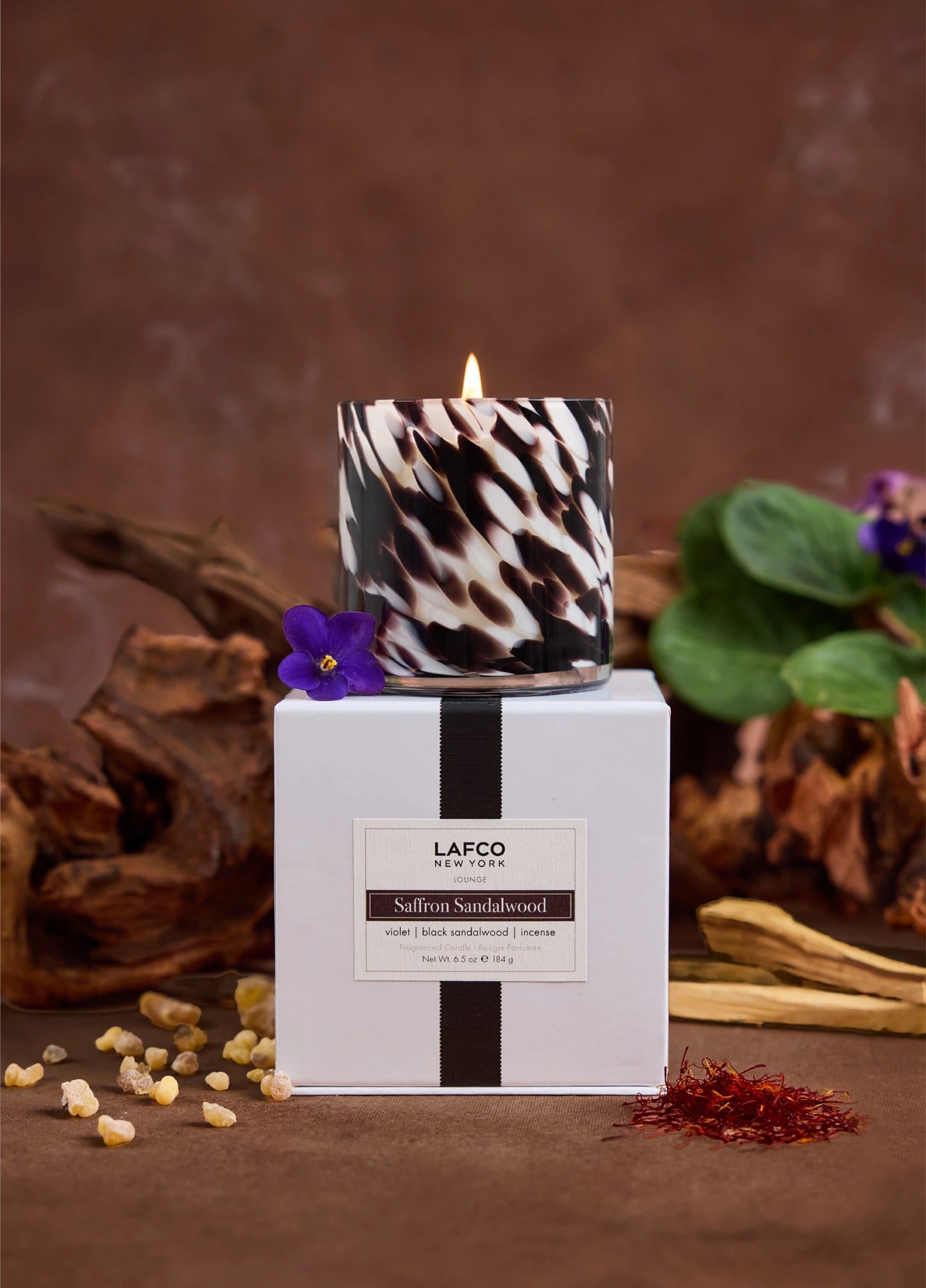 Lafco saffron sandalwood candle 6.5oz