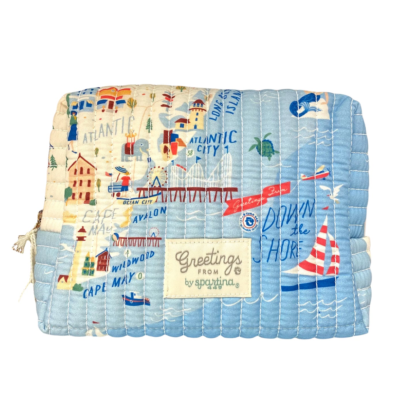 Spartina - Down the Shore Quilted Cosmetic Bag