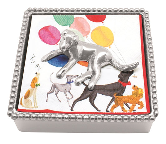 Labrador Beaded Napkin Box