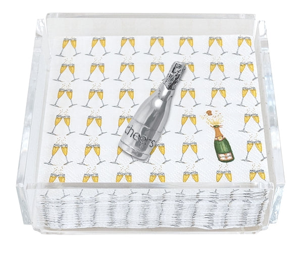 Champagne Acrylic Cocktail Napkin Box